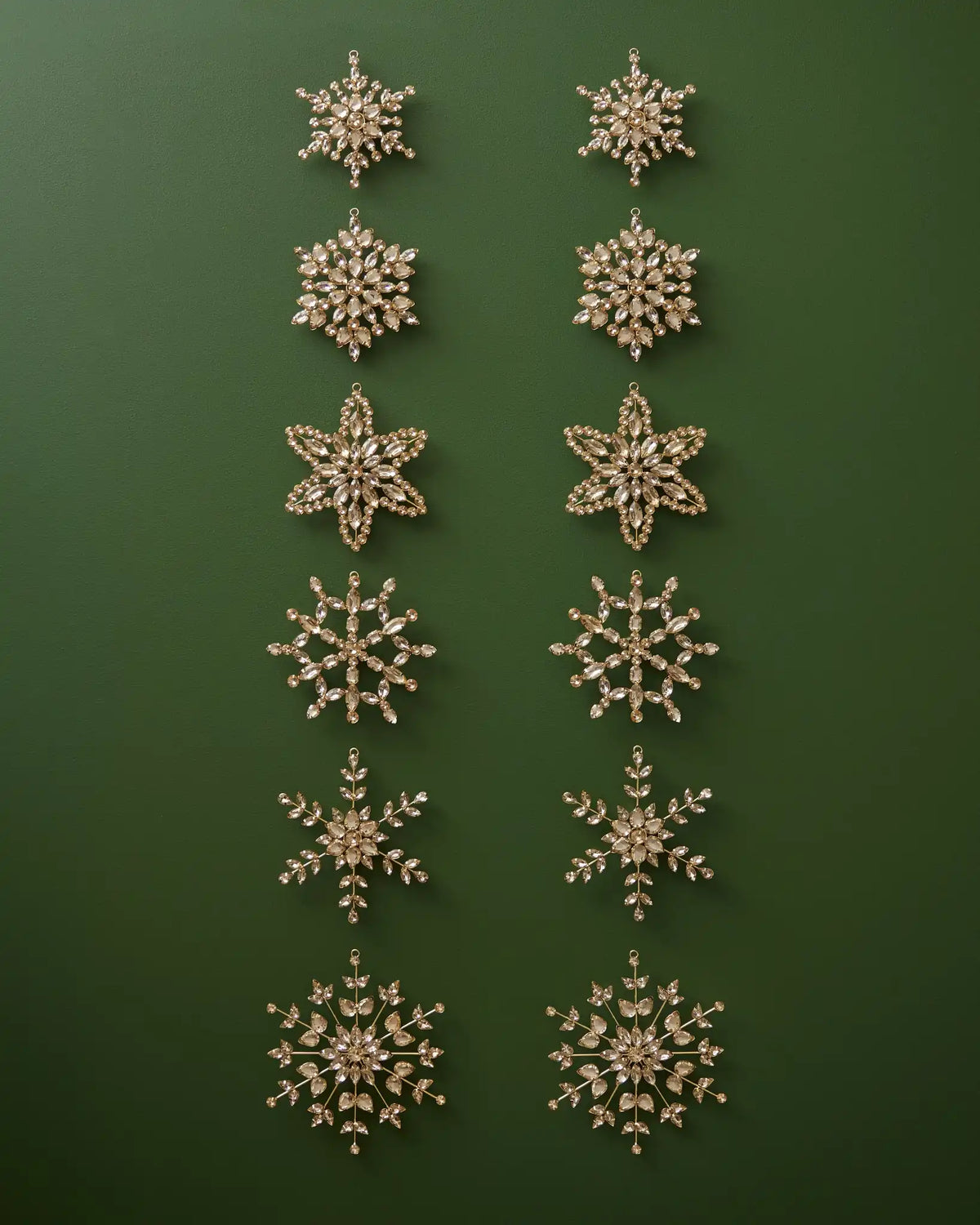 Rhinestone Snowflake Ornament Collection