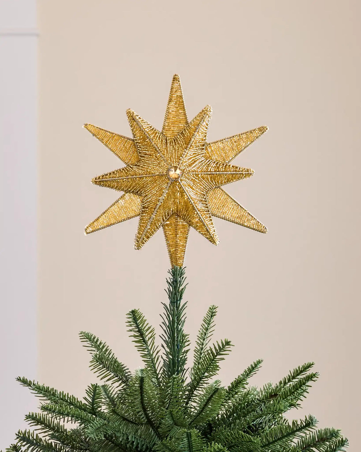 Beaded Starburst Christmas Tree Topper