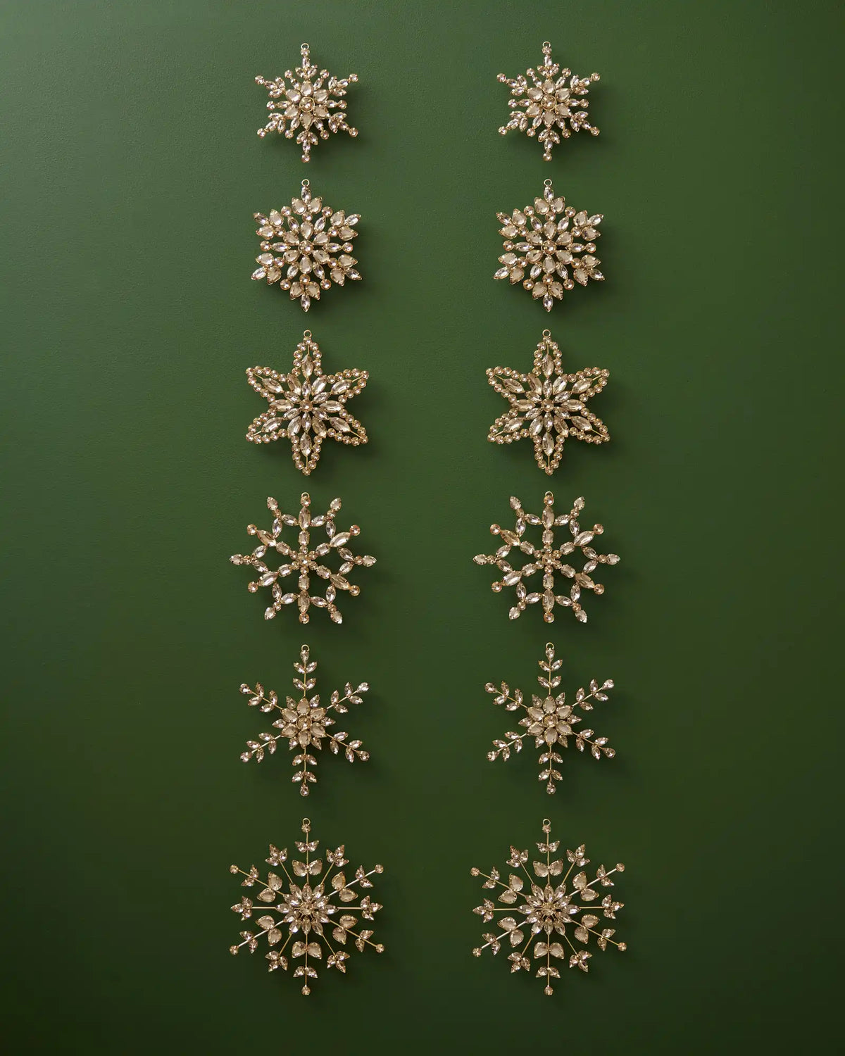 Rhinestone Snowflake Ornament Collection